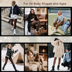 Einnaht-Fleece-Strumpfhose gefütterte Thermo-Leggings formgebender Kompressionsbund durchscheinende Strumpfhose transparente Fleece-Leggings große Größen