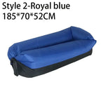 Outdoor tragbares aufblasbares Sofa Strand Faules Luftsofa Faltbarer Schlafsack Oxford-Stoff Campingmöbel 190x70cm