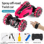 4WD RC Drift-Auto mit Musik, LED-Lichtern, 2.4G Gesten-Funkfernbedienung, Sprüh-Stunt-Auto, 360° drehbares Kletterauto, Spielzeuggeschenk