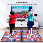 HDMI-Doppeltanzmatte Yoga Fitness-Tanzspiele mit MV/3D/Cartoon-Tanzmodus, selbstaktualisierende, rutschfeste kabellose Doppeltanzmatte