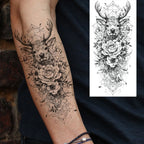 1 Blatt einzigartige Aquarell-Löwe-Tiger-Tier-Temporäre Tattoos langanhaltend wasserdicht Fuchs Eule gefälschter Tattoo-Aufkleber Körperkunst Tattoo
