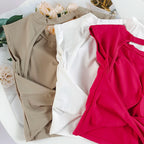 Damen Slim Fit Sport-Tanktop mit offenem Rücken, integrierten BH-Schalen, atmungsaktiv, für Pilates und Yoga