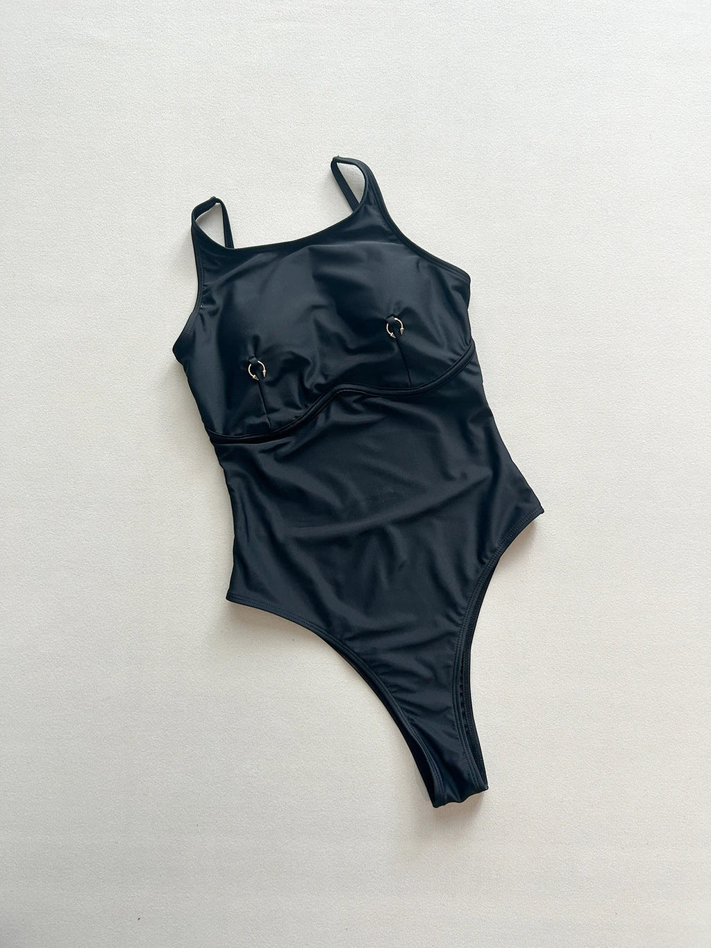 Thong 2025 Sexy Damen Einteiler Badeanzug Bademode Weiblich Einfarbig High Waist Monokini Schwimmanzug Badeanzug Biquini Strandmode