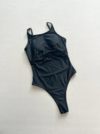 Thong 2025 Sexy Damen Einteiler Badeanzug Bademode Weiblich Einfarbig High Waist Monokini Schwimmanzug Badeanzug Biquini Strandmode
