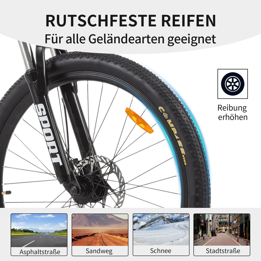 Vankel 27,5 Zoll Mountainbike für Erwachsene, 21-Gang-Schaltung, Dual-Scheibenbremsen, All-Terrain-Fahrrad für Herren & Damen Fahrradgeschenke