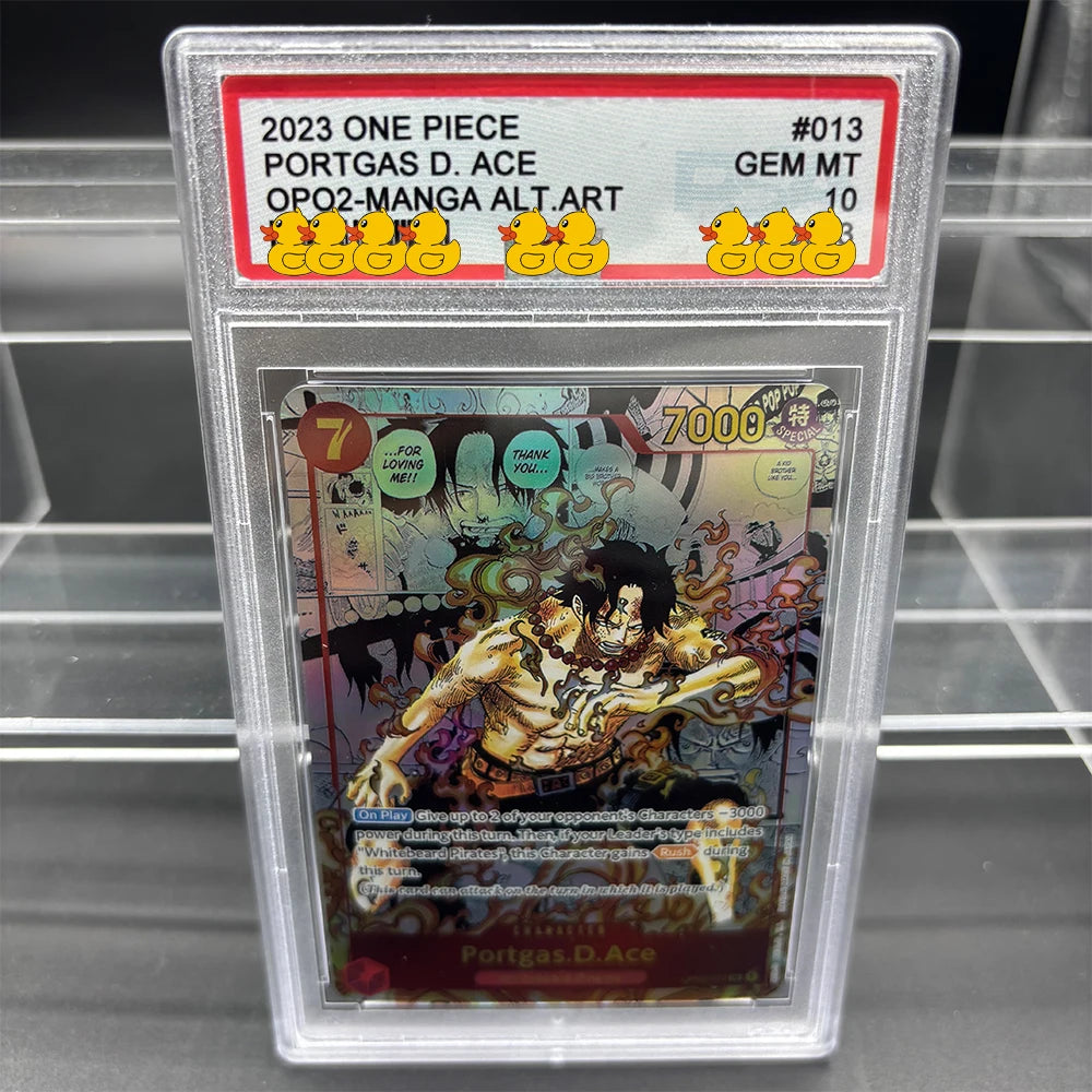DIY OPCG Bewertungskarte Sammelkarte 2023 ONE MONKEY D. LUFFY OPO5-MANGA ALT.ART Kopie 10 Punkte Bewertungskarte Anime Spiel Geschenk