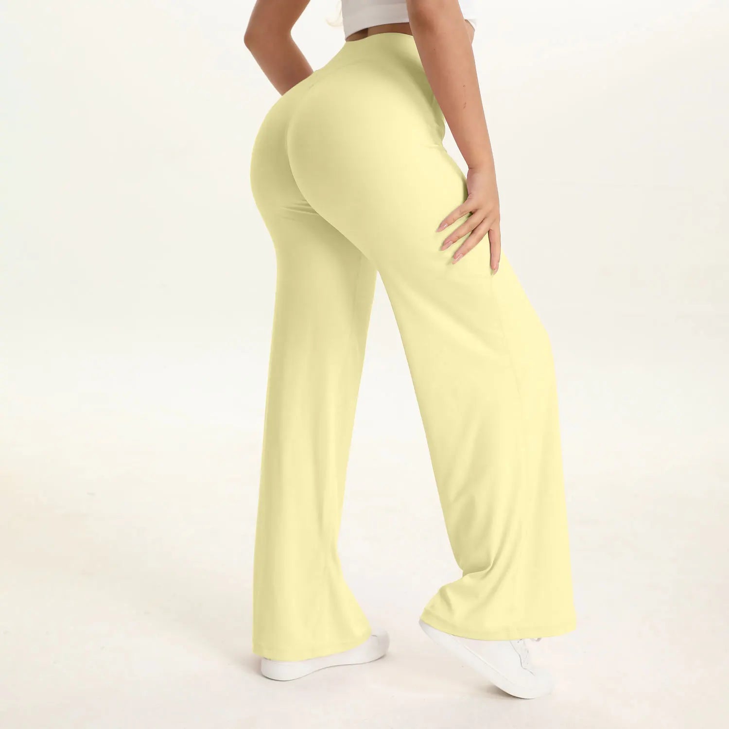 SoftMotion Damen Leggings Gerade Beine Mittlere Taille Yoga-Hose GYM-Leggings Naked Feel Pilates Laufhose Sporthose