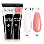 LILYCUTE 15ml Verlängerungsgel-Nagellack-Set Quick Nail Prolong mit Verlängerungsform-Nagelspitzen Acryl-Lösung Maniküre-Werkzeug-Kit