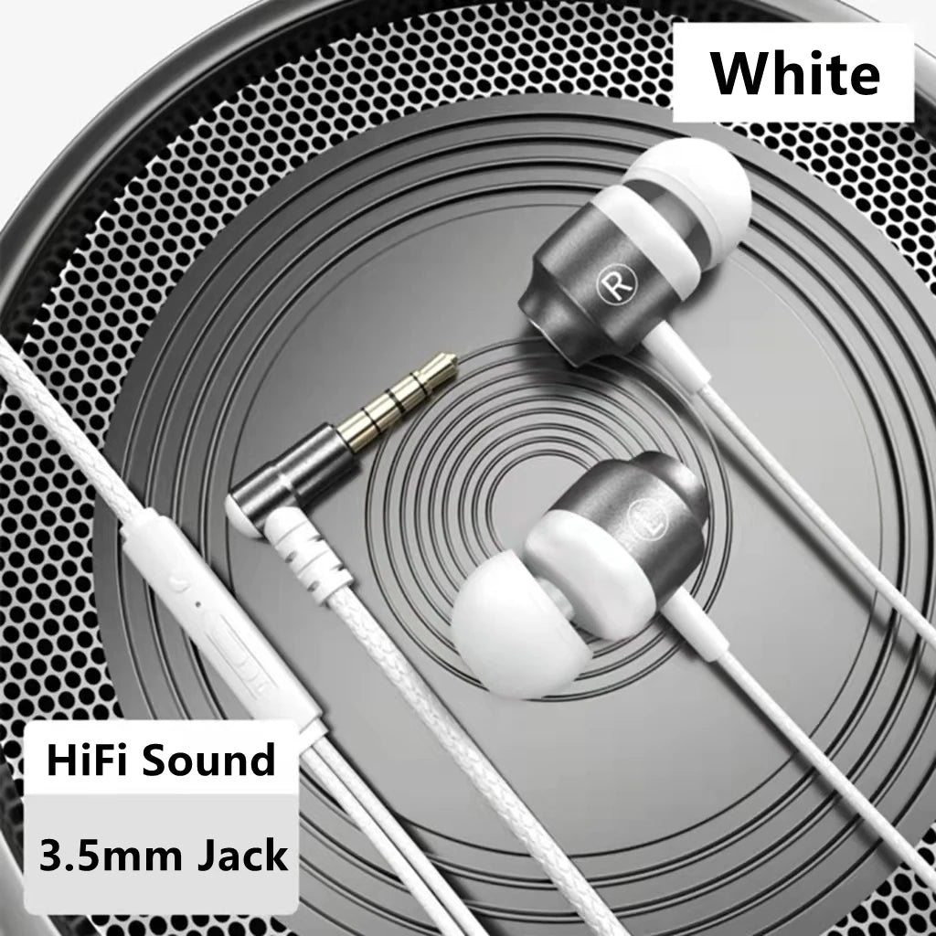 Gamer kabelgebundene Kopfhörer Gaming kabelgebundene Ohrhörer Metall HiFi Bass Stereo 3,5mm Ohrhörer Earbud für Handy Computer Mikrofon L-Klinke magnetisch