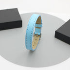 20 Stück 10 mm Armband aus echtem Leder für Damen, Schiebebuchstaben-Anhänger, Armband zur Schmuckherstellung, DIY, Haustierhalsband, Schlüsselband