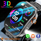 LIGE Neue 2,2-Zoll 3D Gebogenes Display Smartwatch Mit LED-Licht Thermometer Gesundheitsmonitor Smartwatch BT Anruf Sport Fitness Uhr