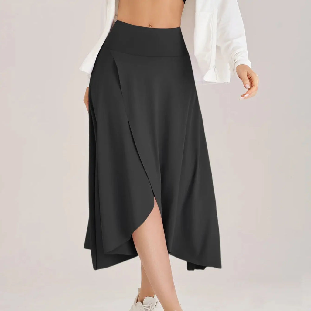 Sommer Damen Golf Tennis Tanz Fitness Lange Röcke Schnell Trocknend Einfarbige Damen Unterfütterung Hohe Taille Lange Röcke Shorts