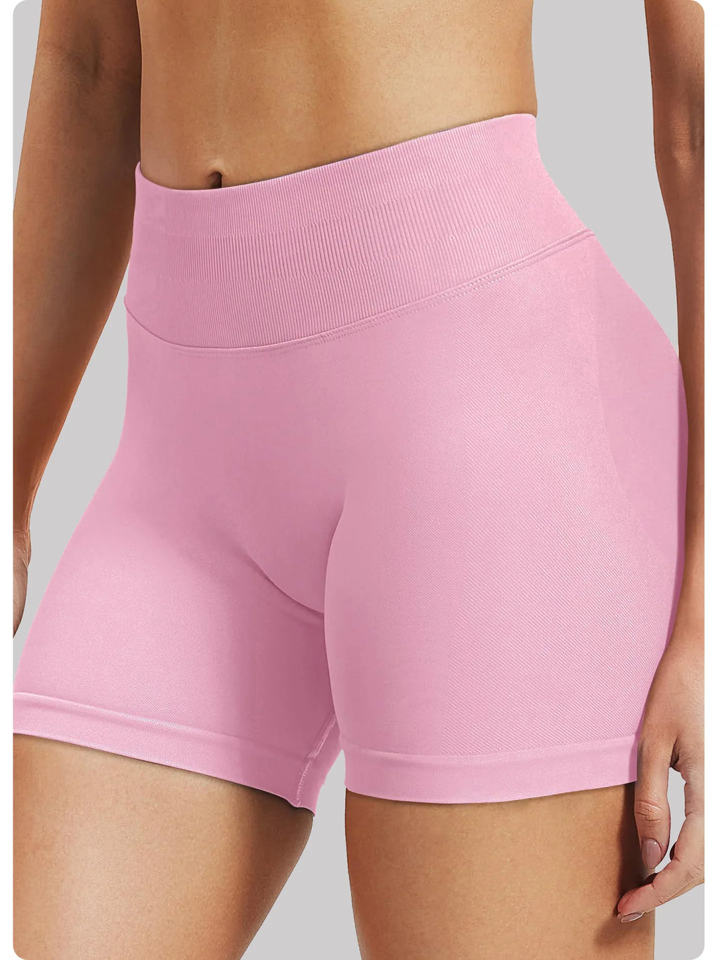 4.5''Shorts Seamless Low Ribbed Waistband Gym Shorts Scrunch Bum Yoga Shorts Booty High Stretch Running Bike Shorts