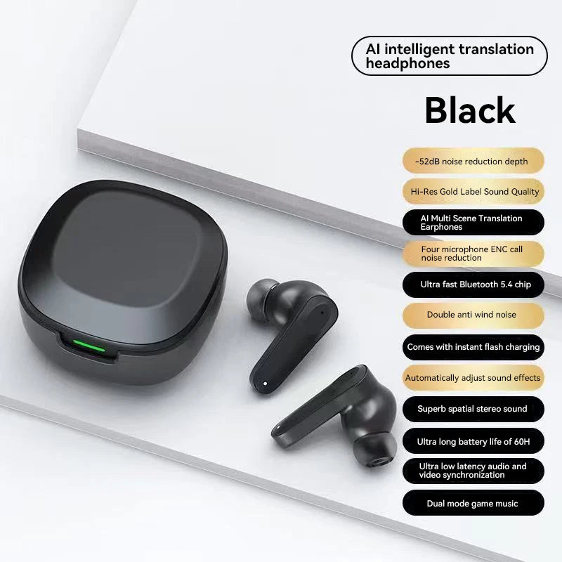 Lenovo AI Intelligente Übersetzungs-Bluetooth-Kopfhörer, unterstützt mehrere Sprachen, kabellose In-Ear-Business-Kopfhörer mit App