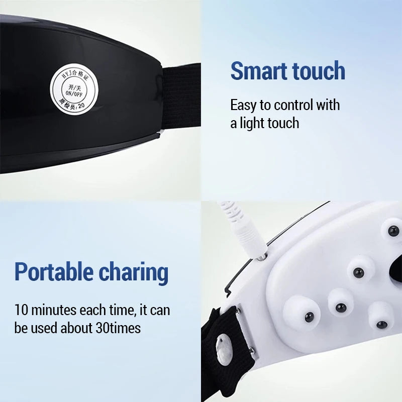 Augenmassagegerät 9 Modi Magnetfeldtherapie Vibrator Smart Augenmassagegerät Entfernung Lindert Müdigkeit Augapfelmassage Gesundheitspflege