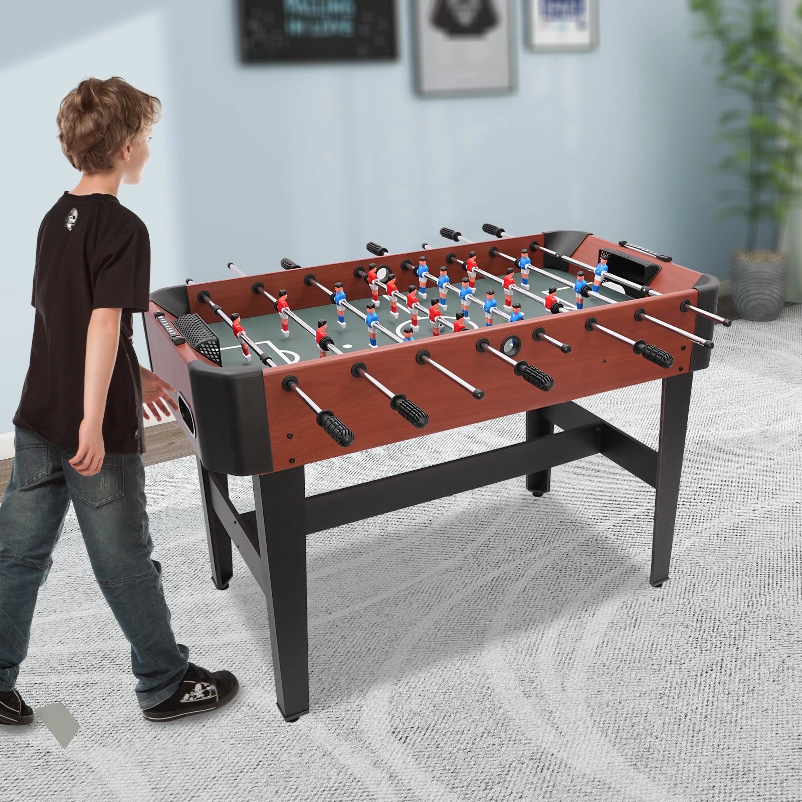 1.2-Meter Desktop Football Family Set, Football Games, Entertainment, Camping Club, Bar, Sports Enthusiasts Foosball Game Table 