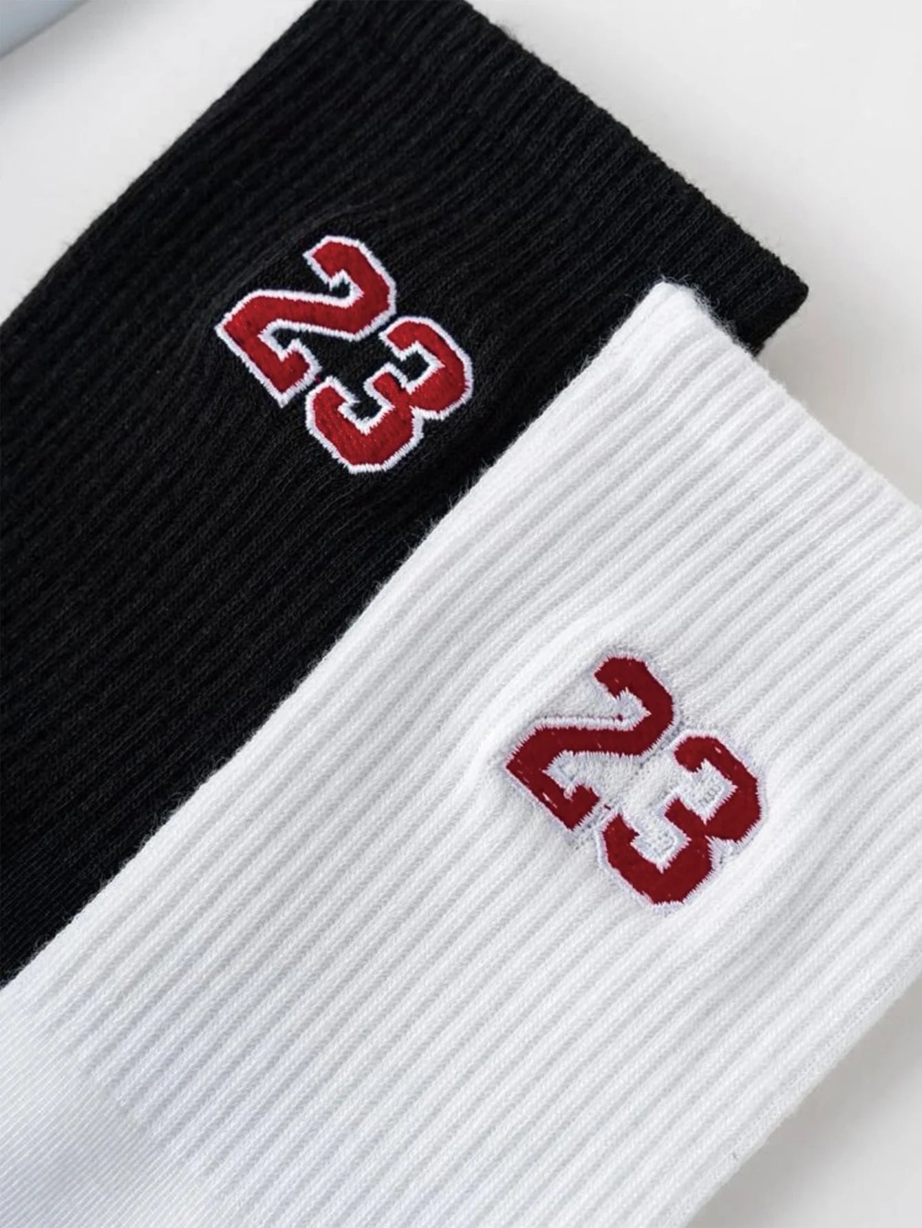 Herren-Crew-Socken, klassisch, Design mit Nummer 23, bequem, atmungsaktiv, feuchtigkeitsableitend