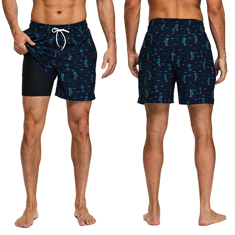 ESCATCH Sommer 2026 Neue Mode Polyester Badeshorts Herren Gym Board Schnelltrocknend Elastischer Bund Traje De Baño Strandhose