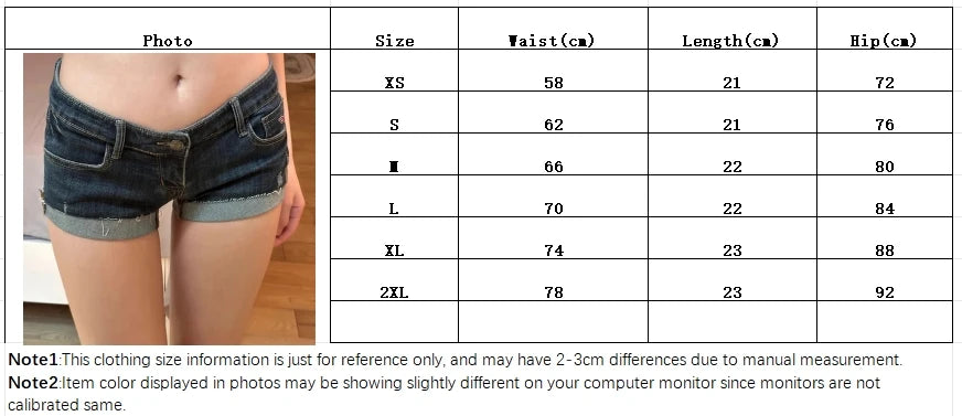 Sommer Neue Damen Koreanische Jeans-Shorts Hose Damen Niedrige Taille Elastische Slim Fit Hotpants Weibliche Sexy Dunkelblaue Hüftwickel-Jeans