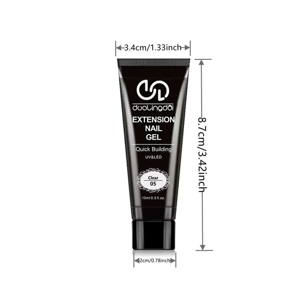 39-teiliges Nagelverlängerungs-Gel-Kit – enthält alle grundlegenden Nagelwerkzeuge, einfach zu bedienen für Anfänger. Einfaches Aufbaugel für Salon-Nägel