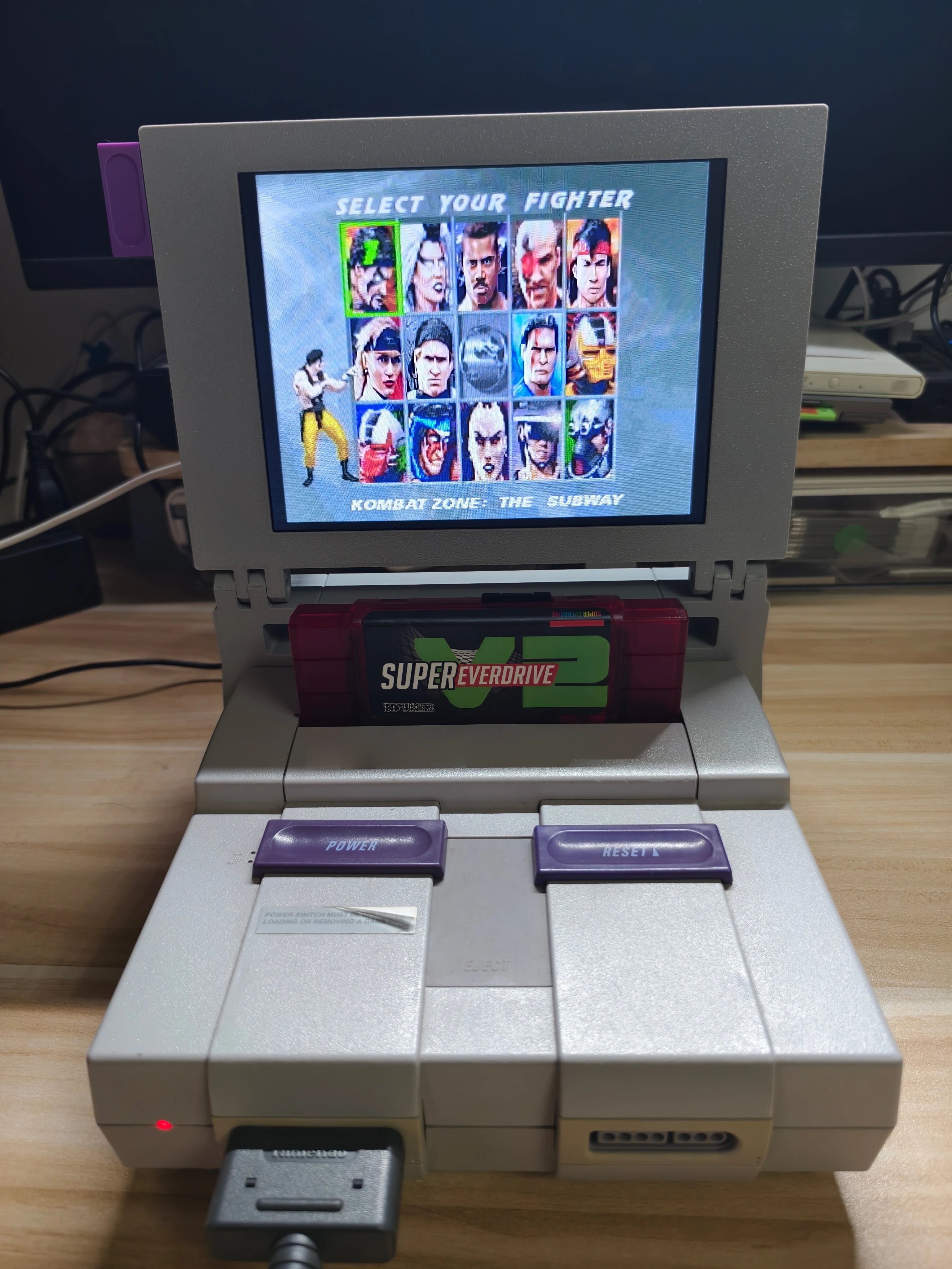 8-Zoll SNES Retro Arcade-Spielautomat 3D-DRUCK Tragbares Display Mini-Monitor mit Stereo für SNES ARCADE-Spielkonsole Hauptbild