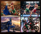Boxmaske Wrestling Maske Elastische Milchseidenmaske Lycra Stoff Print Halloween Party Kostüm Partymaske