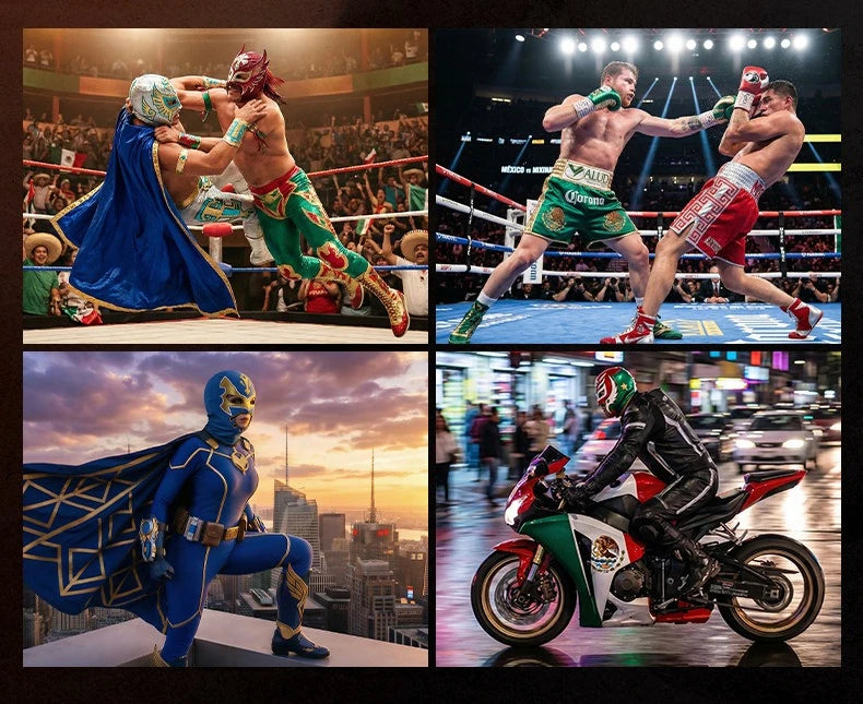 Boxmaske Wrestling Maske Elastische Milchseidenmaske Lycra Stoff Print Halloween Party Kostüm Partymaske