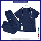 Niaahinn Scrubs Uniforms Sets Großhandel Medizinische Kasacks Stretch-Anzug Gesundheitswesen Pflegeuniform Unisex OP-Kasacks Damen Herren