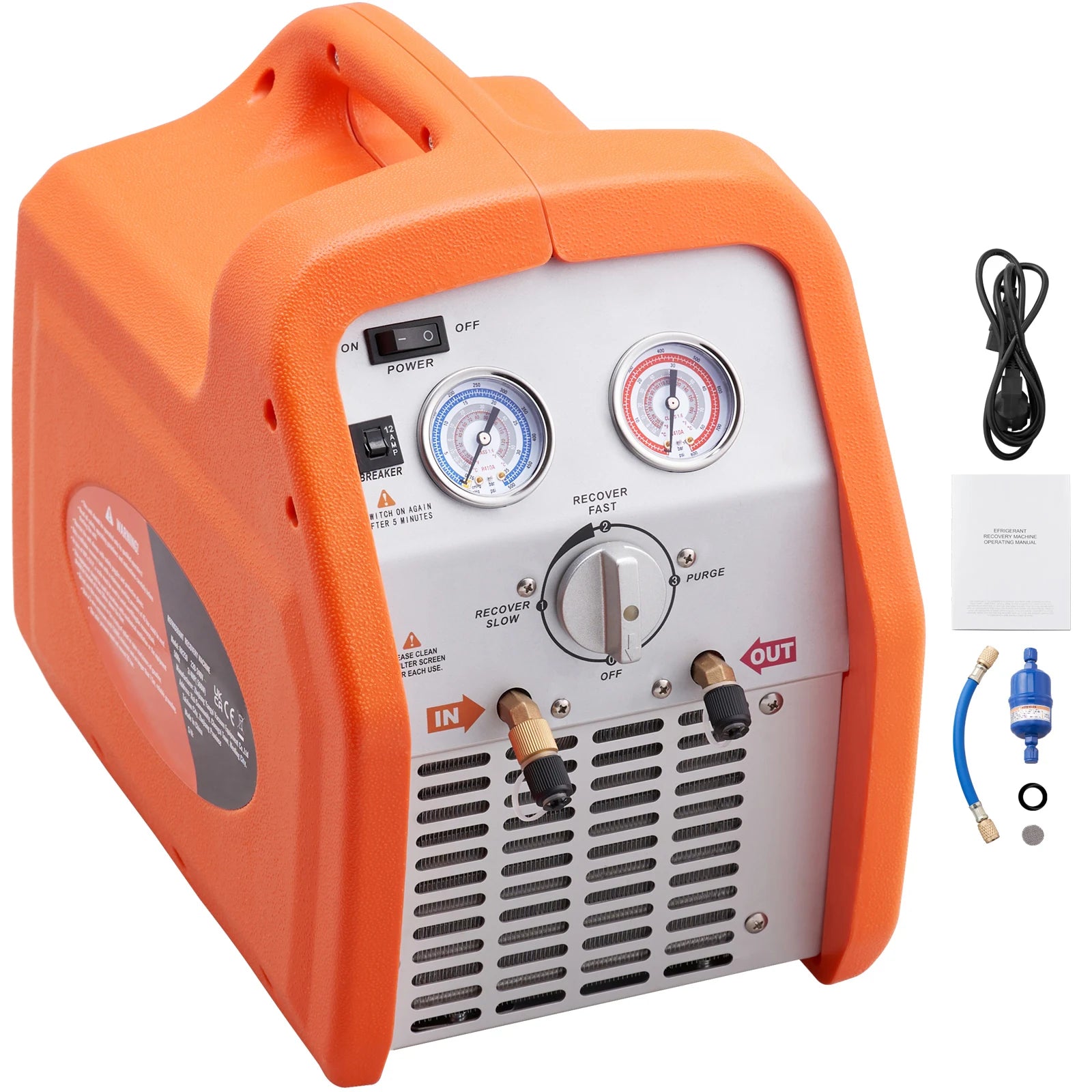 SucceBuy 3/4 1HP Kältemittel-Rückgewinnungsgerät Tragbares Klimaanlagen-Rückgewinnungsgerät 60Hz Rückgewinnungsgerät HVAC für Auto-Klimaanlagen Hauptbild