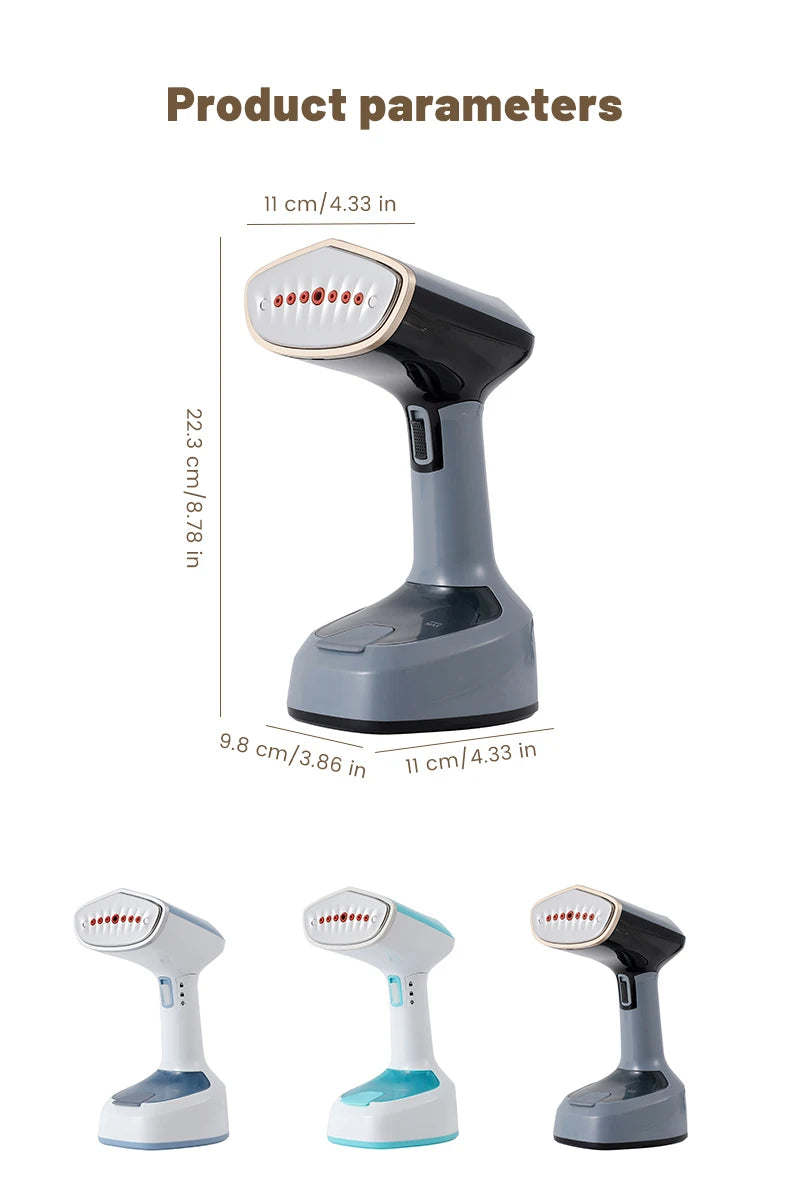 1500W Handdampfbügeleisen, Touchscreen-Steuerung, 15 Sekunden schnelles Vorheizen, 150 ml, tragbarer kleiner Dampfglätter für zu Hause