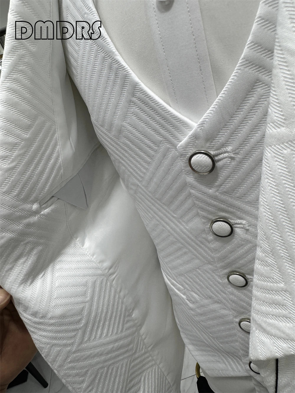24H Versand Hochwertiger Hochzeitsanzug für Bräutigam, 3-teilig, Herrenmode-Anzüge, Ein-Knopf-Sakko mit Schalkragen, Weste, Hose