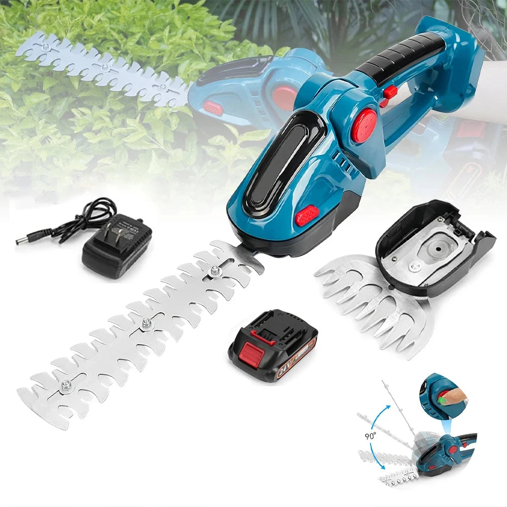 Akku-Heckenschere 2-in-1 Haushalt Rasenmäher Gartenschere Gartengeräte Für Makita Akku Schere Astsäge
