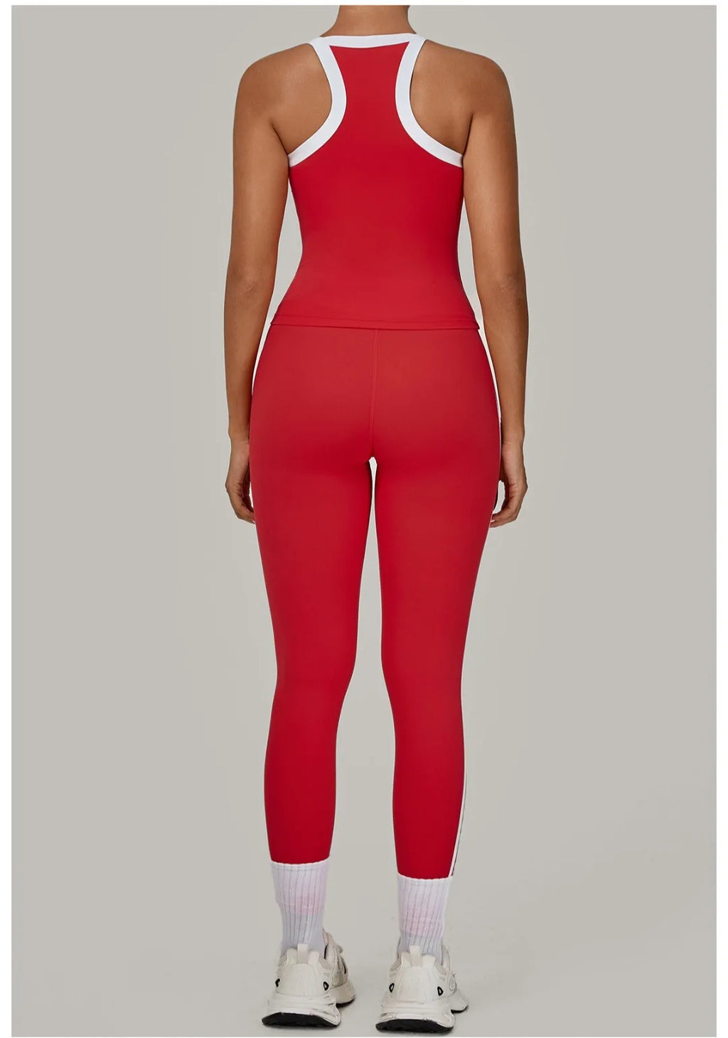 2PCS Damen Yoga-Set Hohe Taille Peach Hip Herausnehmbare Polsterung Sport-BH Hose Fitnessanzug Laufen Workout Gym Leggings Yoga-Set