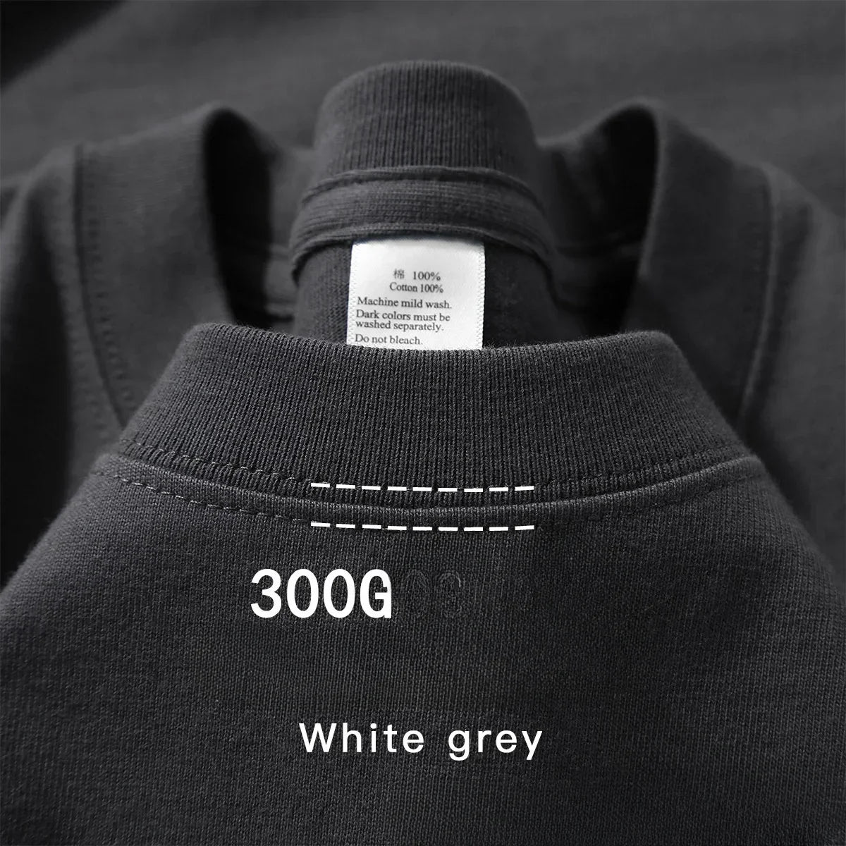 Sommer Baumwolle Strapazierfähiges 300-Gramm-T-Shirt aus amerikanischer Reinbaumwolle für Herren mit kurzen Ärmeln, lässiges Basic-Oberteil, Oversized T-Shirt