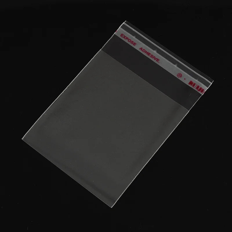 100/200 Stk. transparente, selbstklebende Beutel OPP Plastik-Zellophanbeutel Geschenkbeutel & Beutel Schmuckverpackungsbeutel