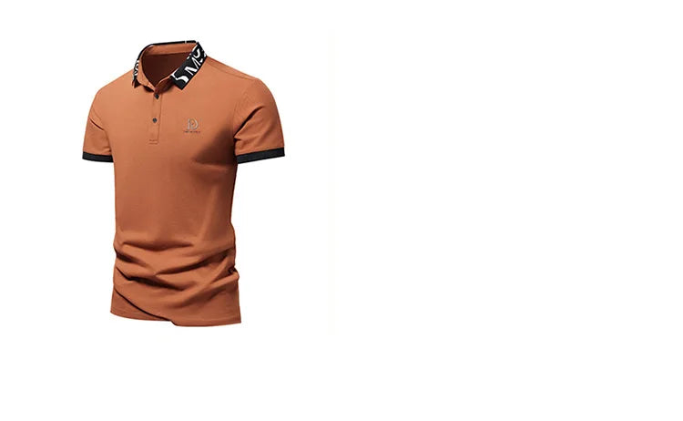 Sommer Herren-Poloshirt modisches Eisseide schnell trocknendes Kurzarm-T-Shirt einfarbig locker sitzendes Businesskragen-Oberteil