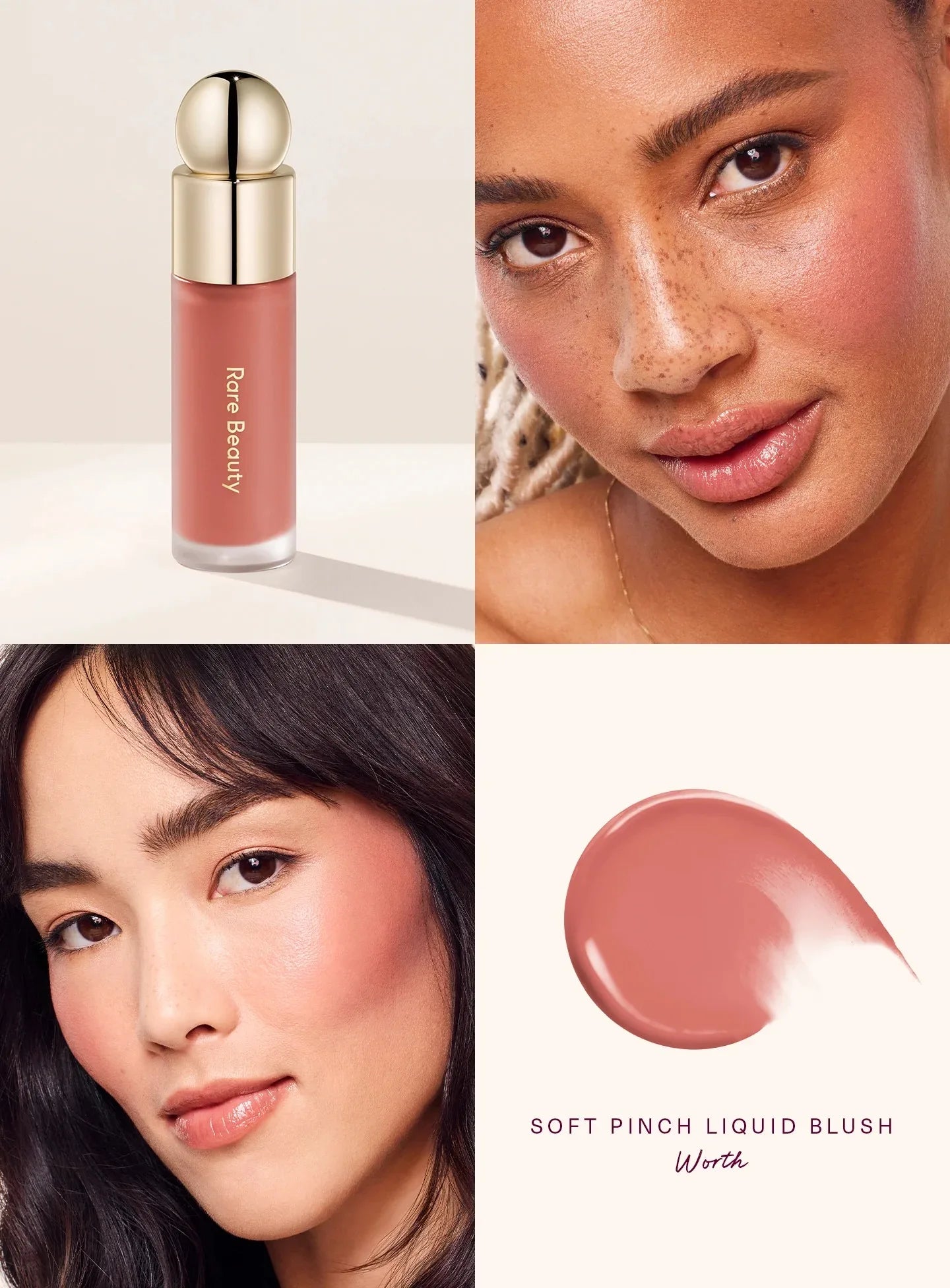 Rare Beauty Soft Pinch Flüssiges Rouge Seidig und gleitet sanft Lang anhaltendes Make-up für pralle Wangen Hope Love Virtue Happy Wonder Worth
