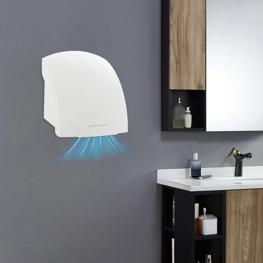 Electric Hand Dryer, Commercial Compact Air Hand Dryer, Automatic Hand Air Dryer  White 220-240V