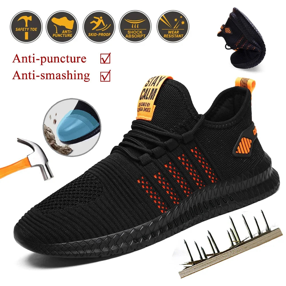 Work Safety Shoes Summer Breathable Men Air Cushion Work Protective Sneakers Anti-Puncture Work Shoes Male Steel Toe Shoes Hauptbild