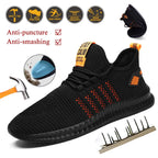 Arbeitssicherheitsschuhe Sommer Atmungsaktiv Herren Air Cushion Arbeitsschutzschuhe Anti-Durchstich Arbeitsschuhe Herren Stahlkappenschuhe