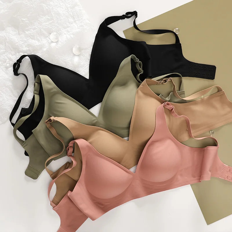 Sexy Nahtloser BH Ohne Bügel Verstellbare Drahtlose BHs Damen Unterwäsche Weiblicher Push-Up Gepolsterter Bralette Dessous Intimates