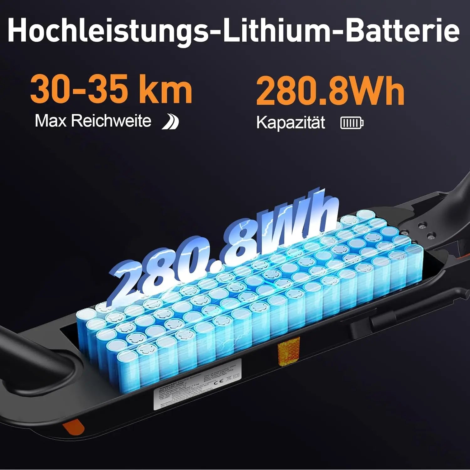 TODIMART T6 ABE E-Scooter mit Straßenzulassung, 30 km, 350 W, Zoll-Reifen, doppelter Stoßdämpfer, E-Scooter für Erwachsene