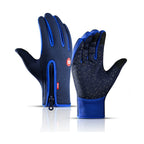 Winter Fahrradhandschuhe Herren Damen Motorrad Fleece Sport Reißverschluss Herbst Touchscreen Warm Wasserabweisend Winddicht Rutschfest Handschuh