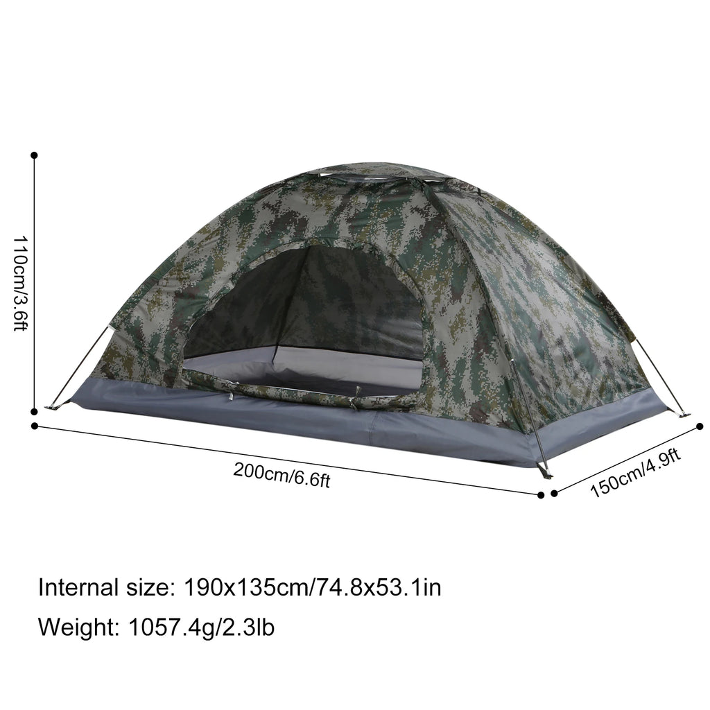 Tomshoo 1/2 Personen Ultraleichtes Campingzelt Einwandiges Tragbares Wanderzelt Anti-UV-Beschichtung UPF 30+ für Outdoor, Strand, Angeln
