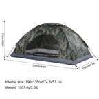 Tomshoo 1/2 Personen Ultraleichtes Campingzelt Einwandiges Tragbares Wanderzelt Anti-UV-Beschichtung UPF 30+ für Outdoor, Strand, Angeln
