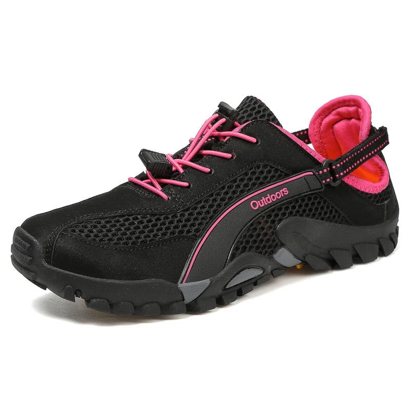 FANCYLEE Damen-Trekkingschuhe Atmungsaktives Mesh-Wanderer Leichtgewichtige Outdoor-Rutschfeste Bergsteigerschuhe EU 36-42
