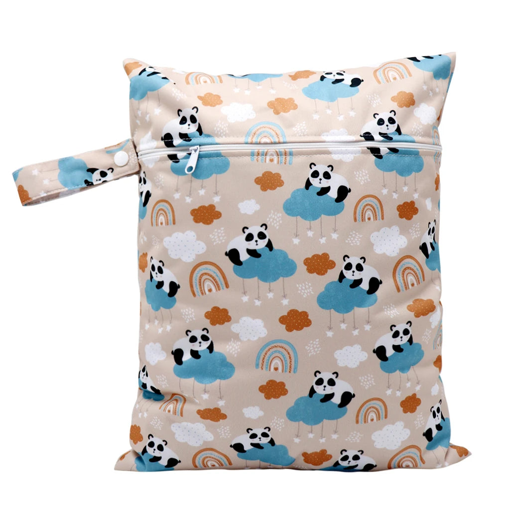 Wasserdichte Wickeltasche Windeltasche Mama Baby Umstandstasche Waschbare Reißverschluss Windel-Organizer Trockenbeutel Reisetragetasche 30x40cm