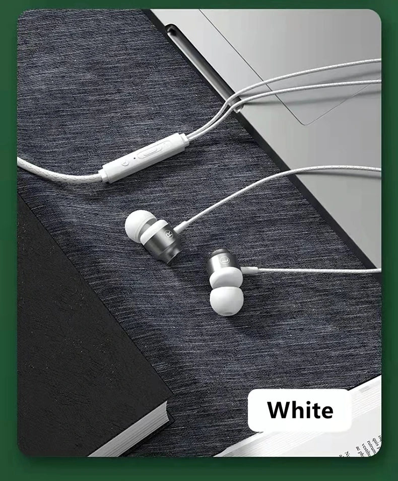 Gamer kabelgebundene Kopfhörer Gaming kabelgebundene Ohrhörer Metall HiFi Bass Stereo 3,5mm Ohrhörer Earbud für Handy Computer Mikrofon L-Klinke magnetisch