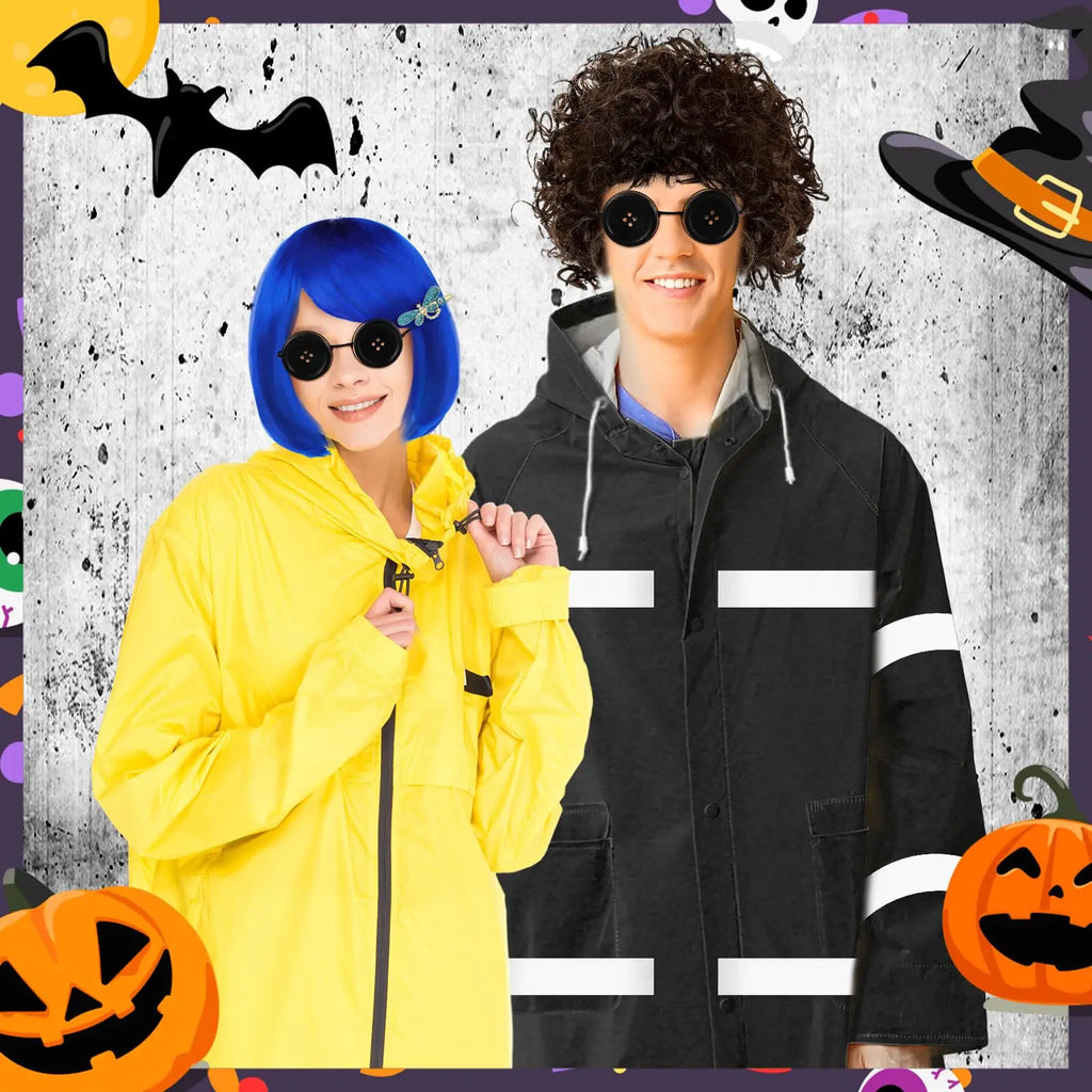 1PC/2PC Coraline Knöpfe Augen Brille Halloween Cosplay Brillen Requisiten Neuheit Lustige Brillen für Other Mother Kostüm Zubehör
