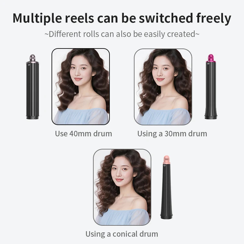 Automatic Curling Iron Hair Styling Tool for Hd15/16/17/18 Curling Wand 1.25 Inch Fast Heating Anti-Scald Ionic Hair Accessories